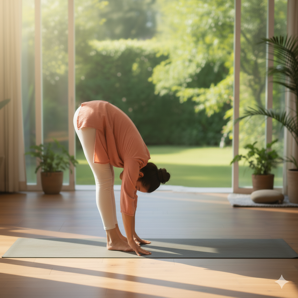 आसन 10 हस्त पादासन (Standing Forward Bend)