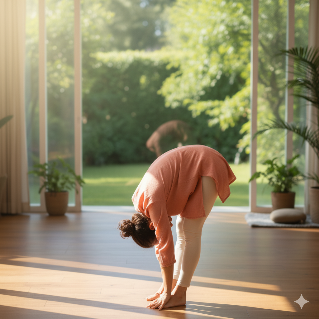 आसन 3 हस्त पादासन (Standing Forward Bend)