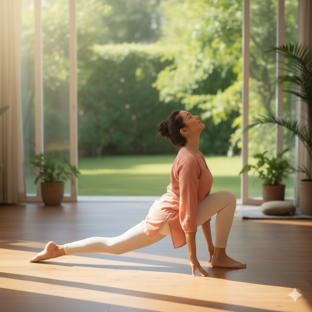 आसन 9 अश्व संचालनासन (Equestrian Pose)